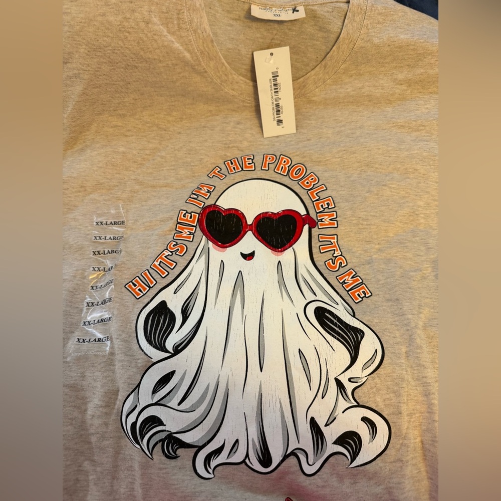 Simply Southern Taylor Swift I'm The Problem It’s Me Cute Ghost Short Sleeve Tee - Picture 5 of 6